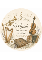 Musik die Herzen verb.  Waben-Box 7 Stück Teelichter Motive 