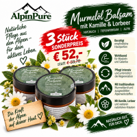 AlpinPure – Murmelöl Balsam mit Kamille & Lorbeer