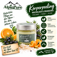 AlpinPure – Körperpeeling Wacholder & Orangenöl