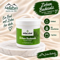 Alpin Pur Zirbevital – Zirben Badesalz – 1 kg