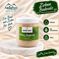 Alpin Pur Zirbevital – Zirben Badesalz – 200 g