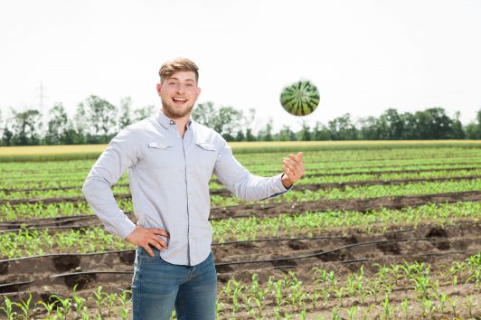 Lukas Windholz und seine Mini-Wassermelonen