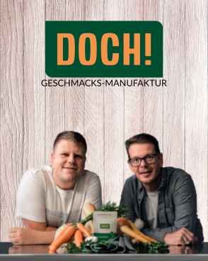 Wir sind Christoph & Dominik - die Gründer von DOCH!
Weil gesunde Küche beim Würzen anfängt!