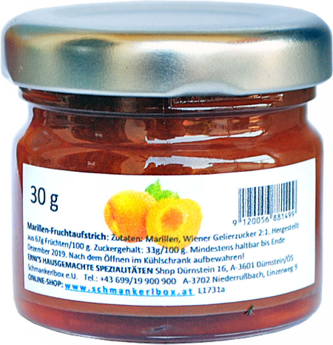 Marillenmarmeladel pur Schmankerlbox e.U. Bauernladen