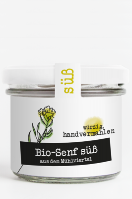 handvermahlener Bio-Senf süß aus dem Mühlviertel
