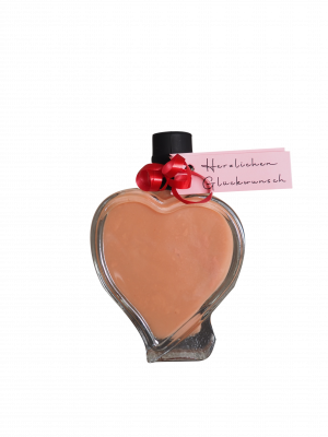 Erdbeer-Sahne-Likör in Herzflasche- das perfekte Geschenk 