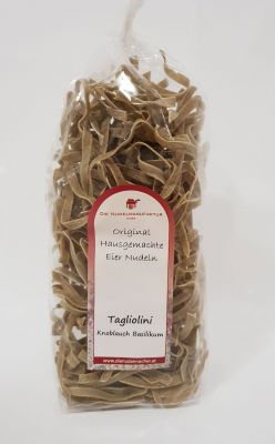 Knoblauch Basilikum Tagliolini - Nudelmanufaktur Huber 