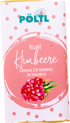 Vegane Schokolade - Himbeere 
82% KakaoAnteil