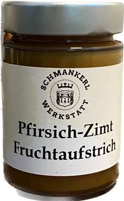 Handgemachter Fruchtaufstrich aus hofeigenen und voll sonnengereiften Pfirsichen.