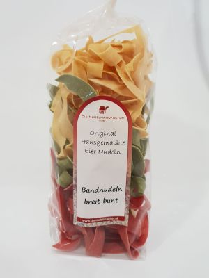 Bandnudeln breit bunt - Nudelmanufaktur Huber