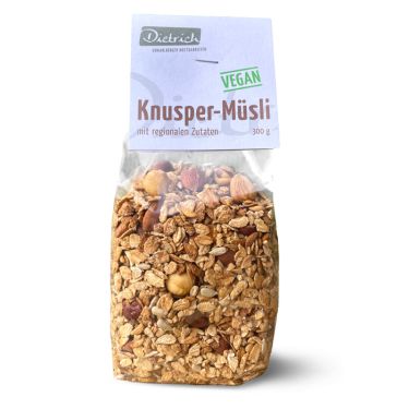 Knsuprig-vegane Kostbarkeit aus Urdinkel, Riebelmais und Dörrobst aus dem Sortengarten.