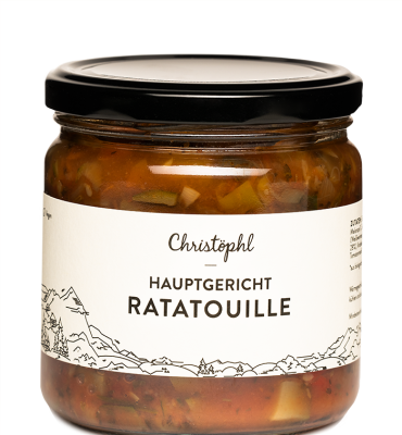 RATATOUILLE
vegan
Ursprünglich aus der südfranzösischen Küche, erfreut sich dieses Gemüsegericht auch bei uns großer Beliebtheit. Frisches Gemüse, feine Gewürze und viel Handarbeit.