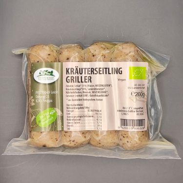 Die Bio Kräuterseitling Griller vom Pfisterhof sind die perfekte vegane Alternative für den Grillabend – herzhaft, würzig und ganz ohne Zusatzstoffe.