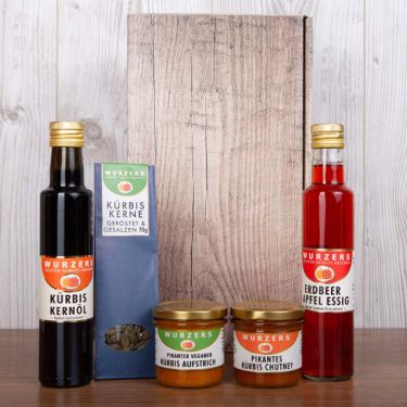 Wurzers Geschenkpackung Herzhafte Schmankerlbox Holz Karton