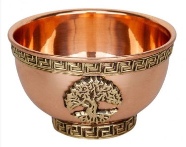 Räucherschale Kupfer Motiv Baum