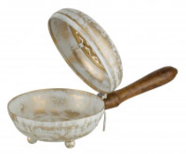 Räucherpfanne weiß-gold