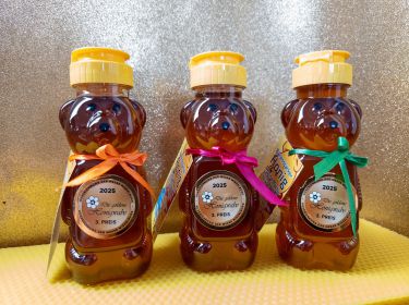 Honigbär mit praktischem Verschluss
